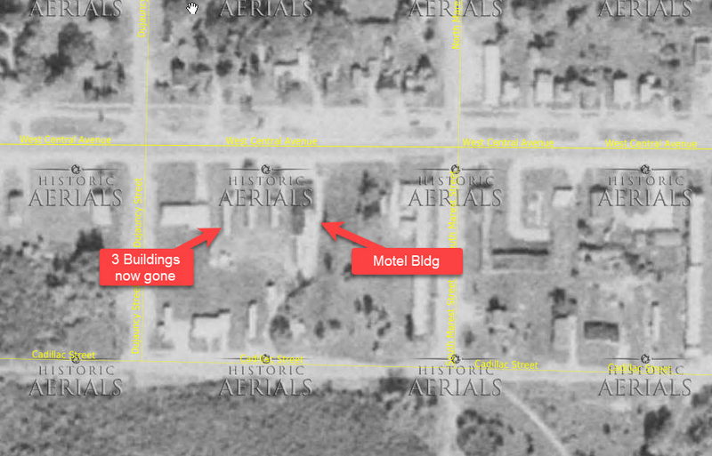 Barkleys Motel - 1975 Aerial (newer photo)
